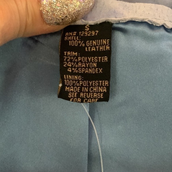 IMAN 100% leather&fabric jacket platinum collection - Picture 7 of 15